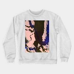 Pink, blue, and black acrylic pour. Crewneck Sweatshirt